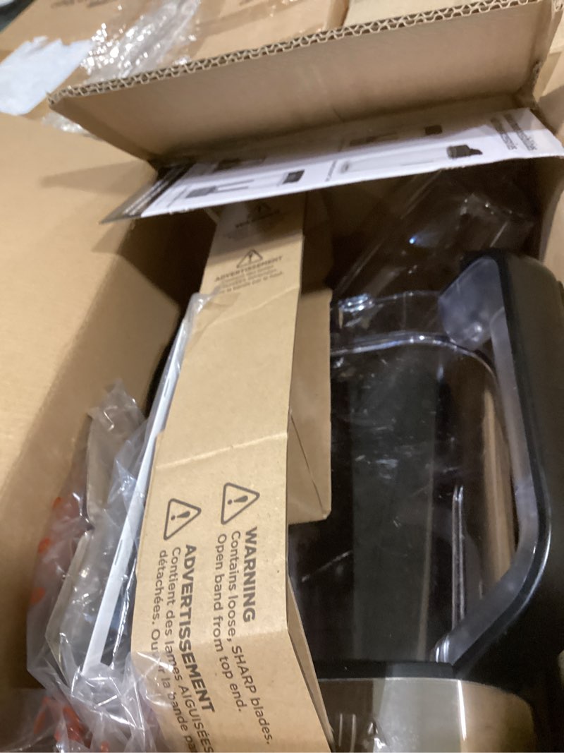 Condition photo showing As Is for ninja blender for kitchen | food processor combo system | smoothie maker & nutrient extractor | 6 functions for bowls, spreads, dough, shakes | 72-oz. pitcher & to-go cups | silver | ss351 1400 peak watts