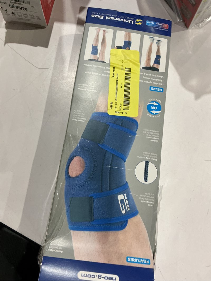 Condition photo showing Good Condition for neo g knee brace, open patella - support for arthritis, joint pain relief, meniscus pain, recovery, sports, walking, running - adjustable compression - class 1 medical device - one size - blue