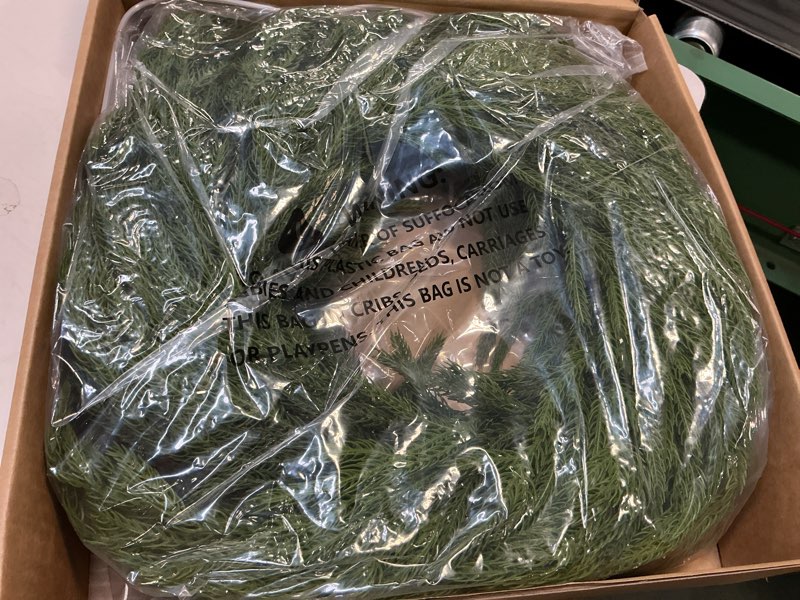 Condition photo showing New/Like New for 26" Norfolk Pine Wreath for Front Door, Artificial Christmas Wreaths Faux Green Fake Pine Needles Wreath for Front Door Wall Windows Indoor Outdoor Christmas Decor