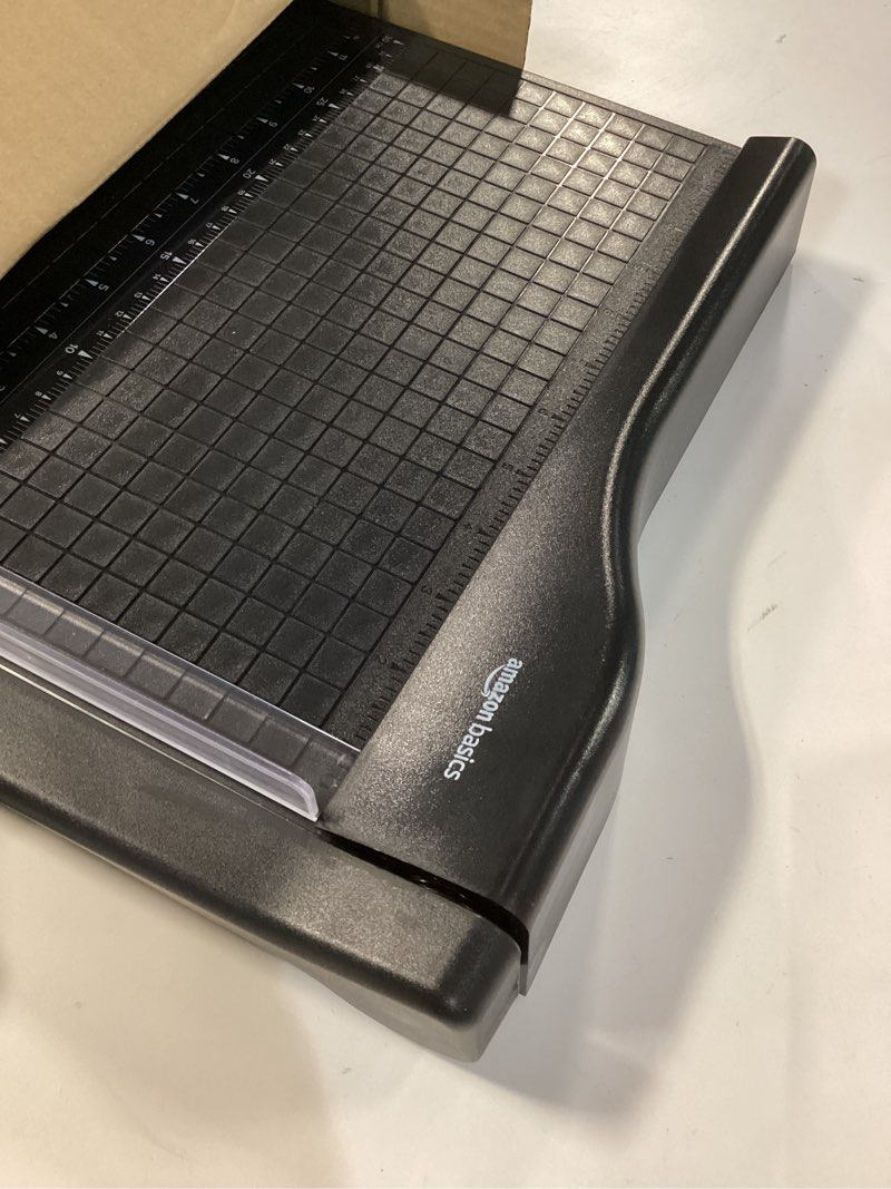 Condition photo showing Good Condition for Amazon Basics Paper Trimmer Cutter for Office and Crafts, Heavy-Duty, Portable Paper Slicer, 15-Inch, 10-Sheet Cardstock 15"
