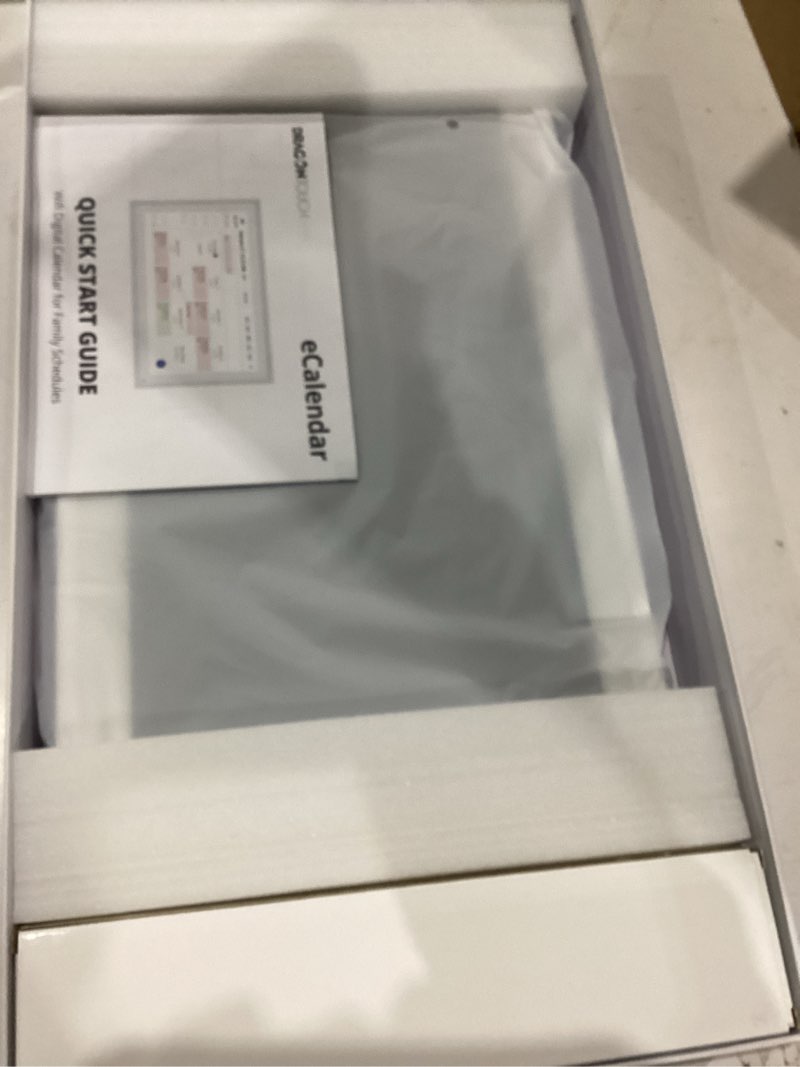 Condition photo showing As Is for Dragon Touch 15.6" Digital Calendar Chore Chart – 1080P Full HD Touchscreen, Smart Family Planner, Hearth Display Digital Calendar Wall & Desk Mountable, Fiberboard, White White 11.5"W x 20.1"H