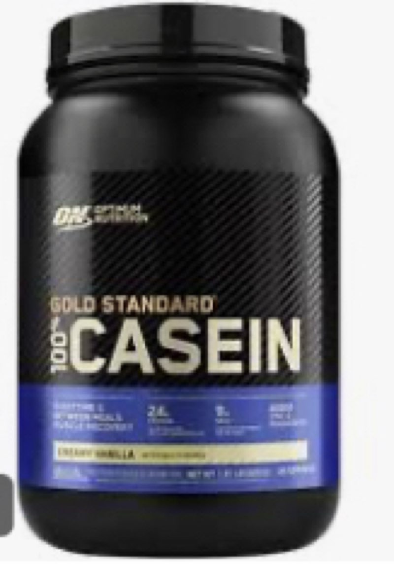 (Exp:2025/ 12/27) Optimum Nutrition Gold Standard 100% Casein Protein Powder, Creamy Vanilla, 2 Pound