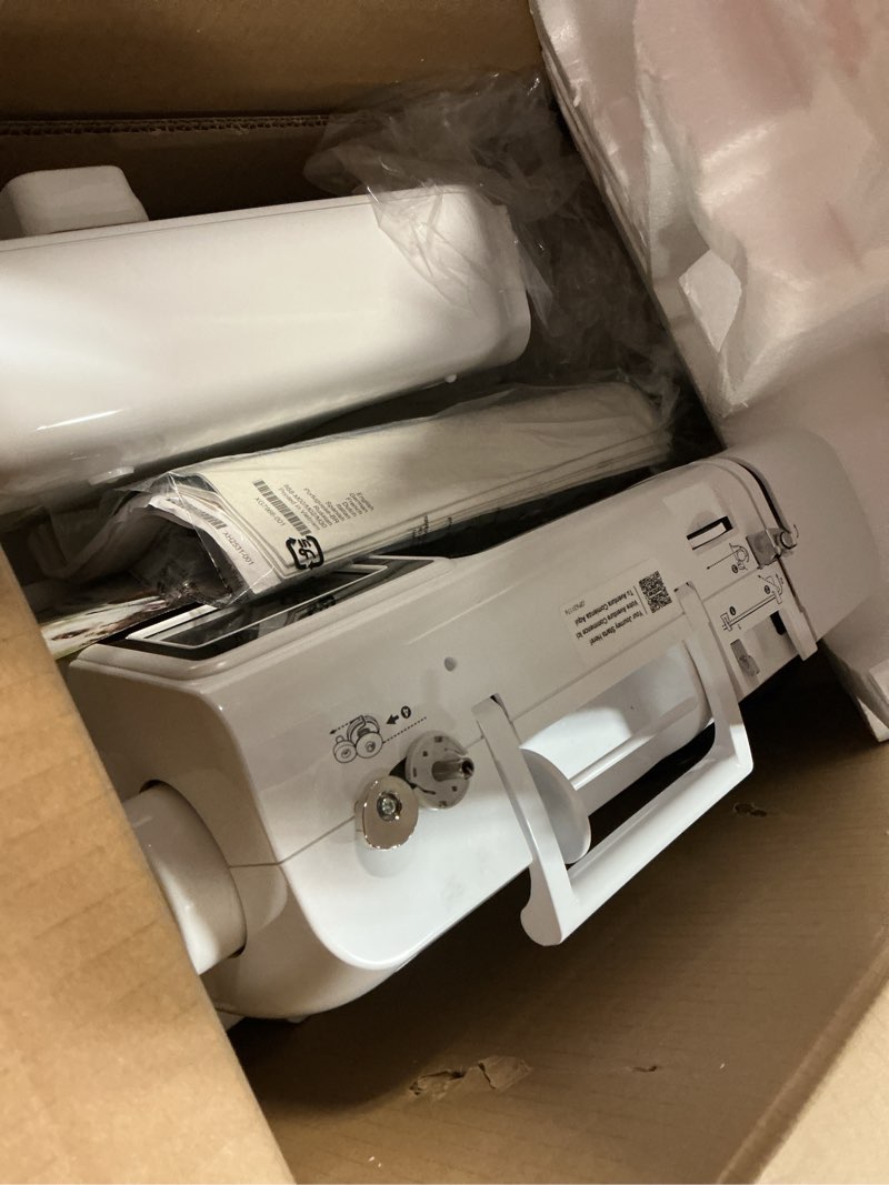 Condition photo showing As Is for Brother SE700 Sewing and Embroidery Machine, Wireless LAN Connected, 135 Built-in Designs, 103 Built-in Stitches, Computerized, 4" x 4" Hoop Area, 3.7" Touchscreen Display, 8 Included Feet, White