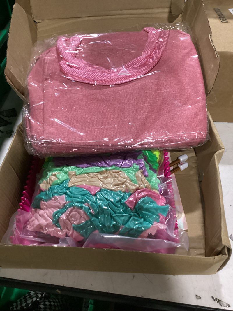 Condition photo showing New/Like New for huoszpk weaving loom kit-includes 2 pcs 7" potholder frame,400 pcs weaving loom loops,2 long crochet hooks and bag-potholder loom knitting kits and gifts for beginners, make 11 masterpieces