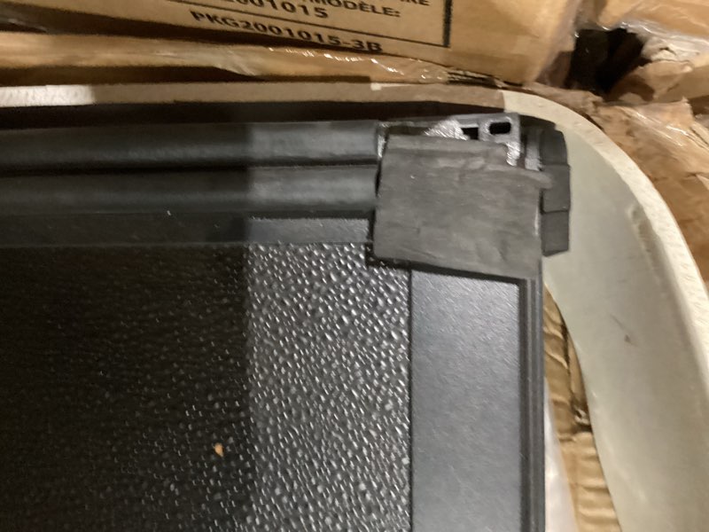 Condition photo showing As Is for hard folding truck bed tonneau cover compatiable with dodge ram 1500 classic&new(2002-2026) 2500&3500(2003-2026) 6.4 ft standard box w/o rambox, tri fold style hard trifold 6.4ft
