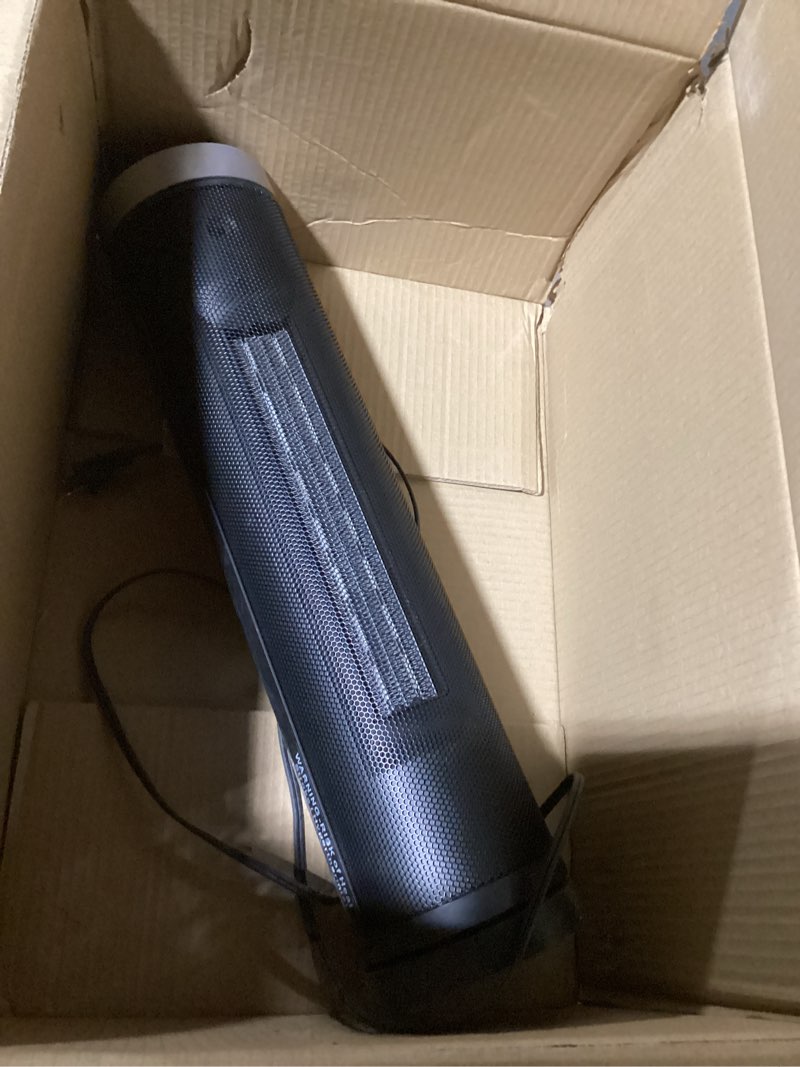 Condition photo showing As Is for *No remote. Space Heater for Indoor Use with Remote - 70° Oscillating Tower Electric Heater, 24 Inchs, 12H Timer, 1500W Quiet PTC Ceramic Heating with Thermostat, Fast Safety Heat for Office, Home, Bedroom