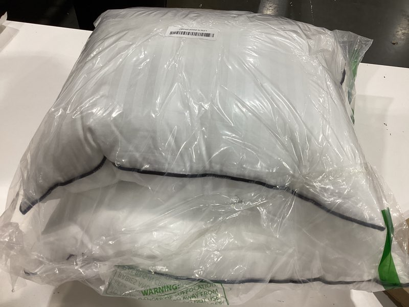 Condition photo showing New/Like New for phantoscope synthetic down pillow insert - 18x18 down alternative, ultra soft large square throw pillow with 100% cotton for couch sham, bed sleeping (white, set of 2) made in usa 18x18 inch 2