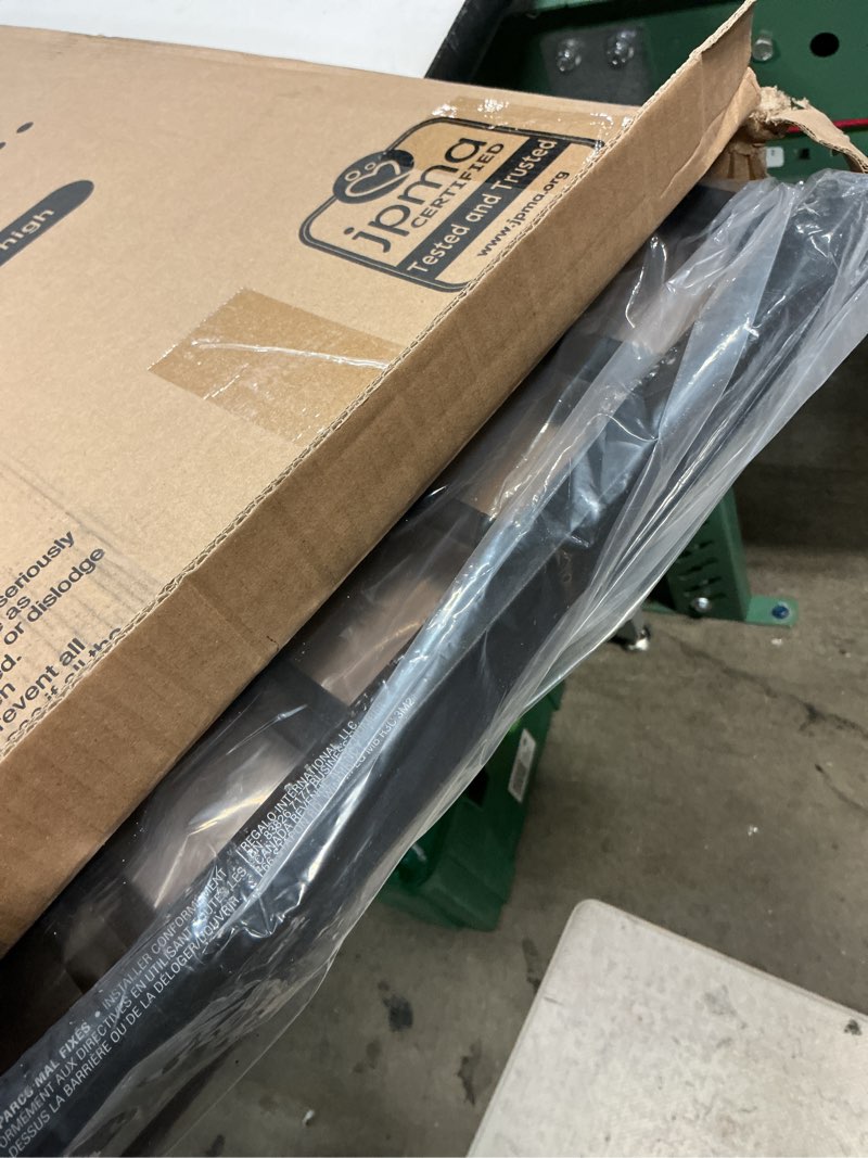 Condition photo showing Good Condition for regalo safety 36" extra tall baby gate for stairs & doorways, walk-through stair gate with door, hardware mounted gate for babies, toddlers & pets, fits 24"–40.5" openings, black black 24-40.5"w x 36"h