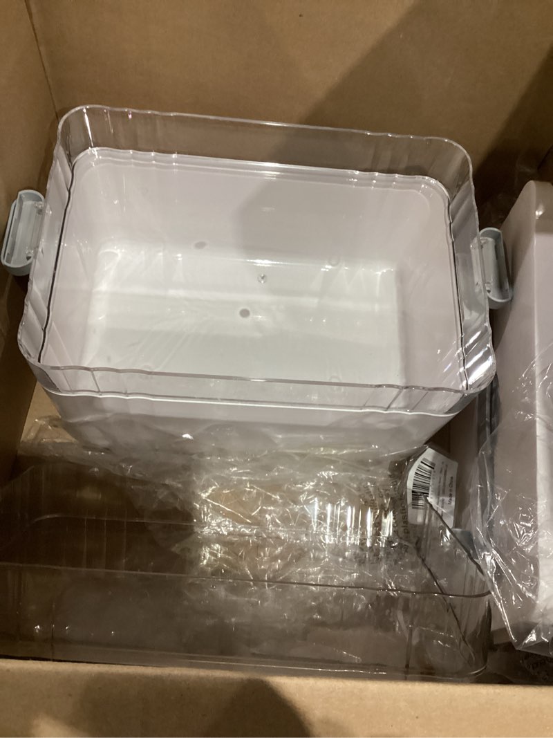 Condition photo showing As Is for 3-Tier Medicine Organizer - Portable Medicine Cabinet with Plastic Handle, Multipurpose Medical Box with Pill Box, Empty First Aid Kit for Home