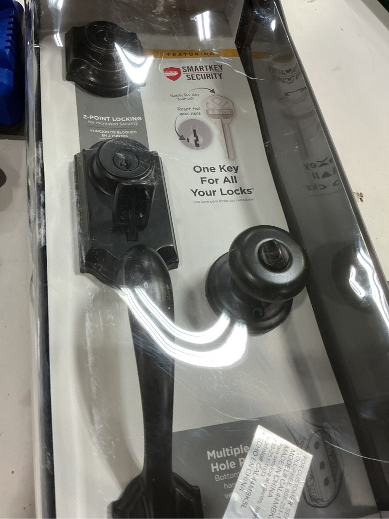 Condition photo showing Good Condition for kwikset montara venetian bronze single cylinder door handleset with juno entry door knob featuring smartkey security