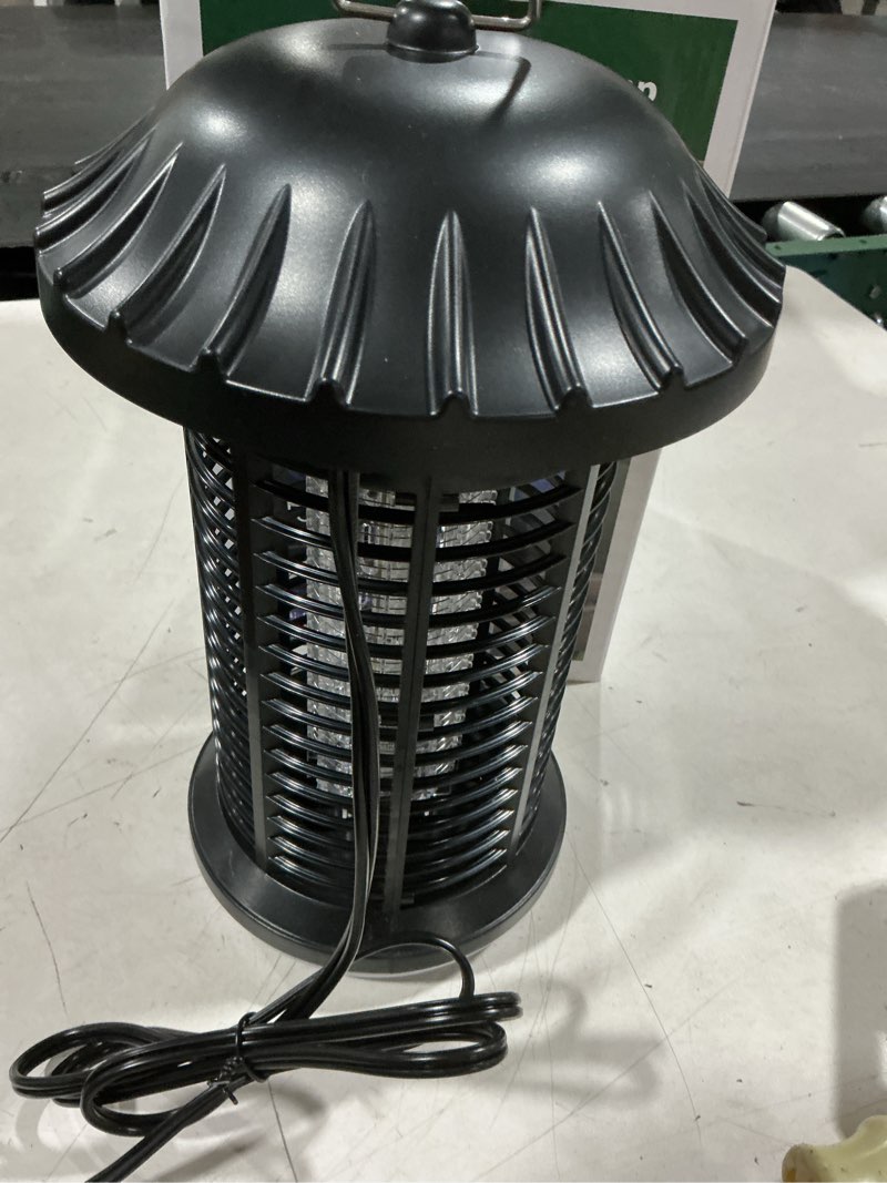 Condition photo showing Good Condition for bug zapper indoor & outdoor, water proof mosquito zapper with led light, 4200v electric bug zapper for home patio office courtyard (black)