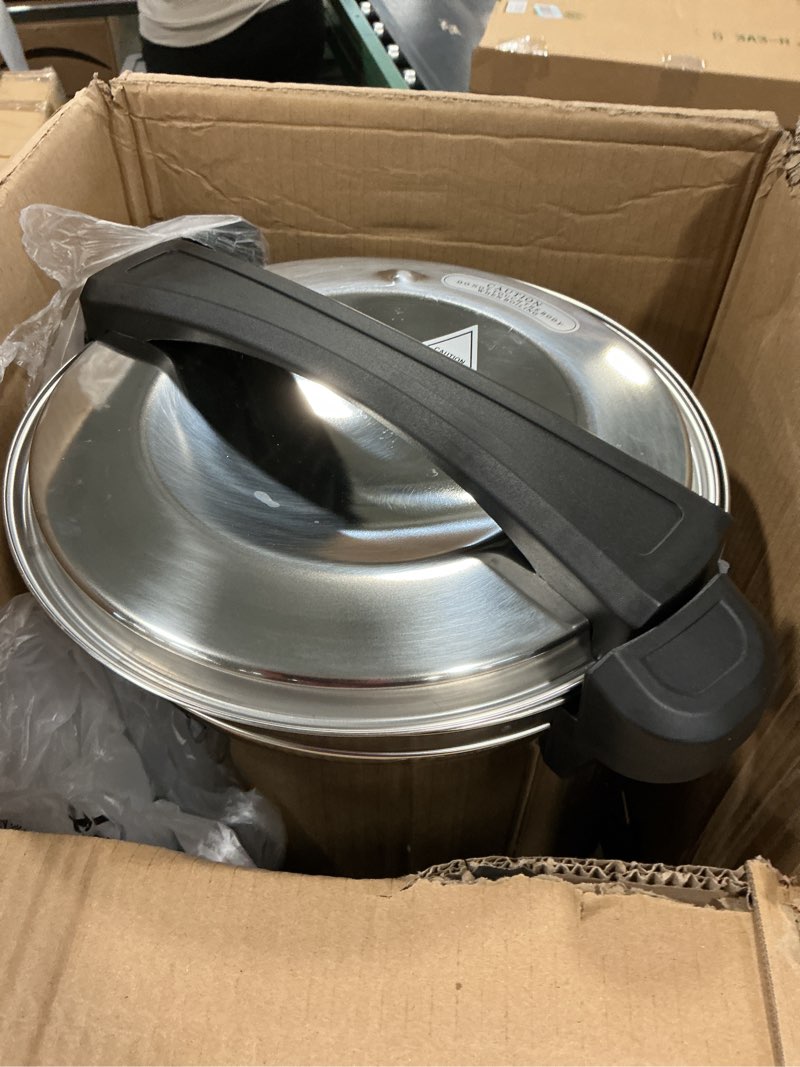 Condition photo showing As Is for NutriChef Water Boiler and Hot Water Dispenser, 13L Electric Beverage Dispenser with Safety Lock Lid, Non-Drip Tap, Warm Function, Food Grade Stainless Steel, Home and Commercial Use, 20x11x11 in. 13.7 Quarts