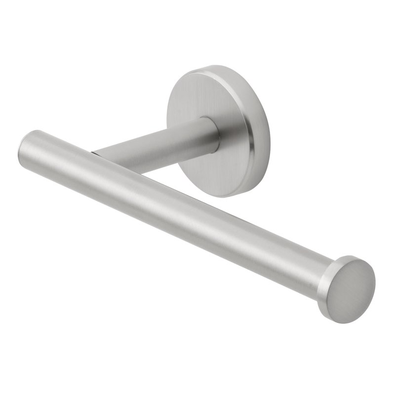 allen + roth harlow brushed nickel wall mount single post toilet paper 