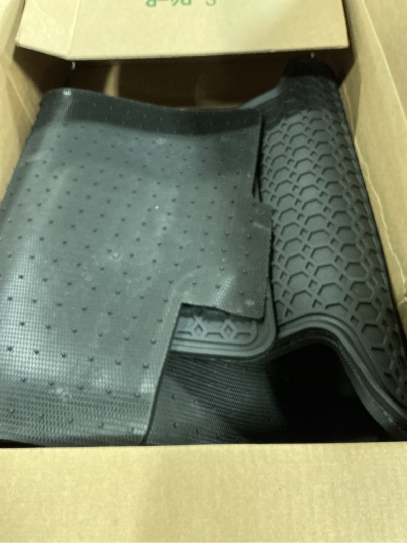 Condition photo showing Good Condition for floor mat for mazda cx-5 2017 2018 2019 2020 2021 2022 2023 2024 2025 heavy duty rubber front+rear car liner carpet all weather custom fit waterproof odorless (black 4pcs)