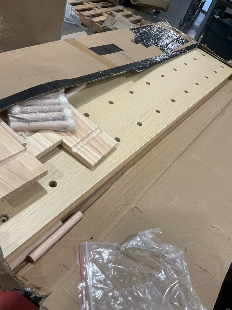 Condition photo showing Good Condition for wooden pegboard wall organizer kit 