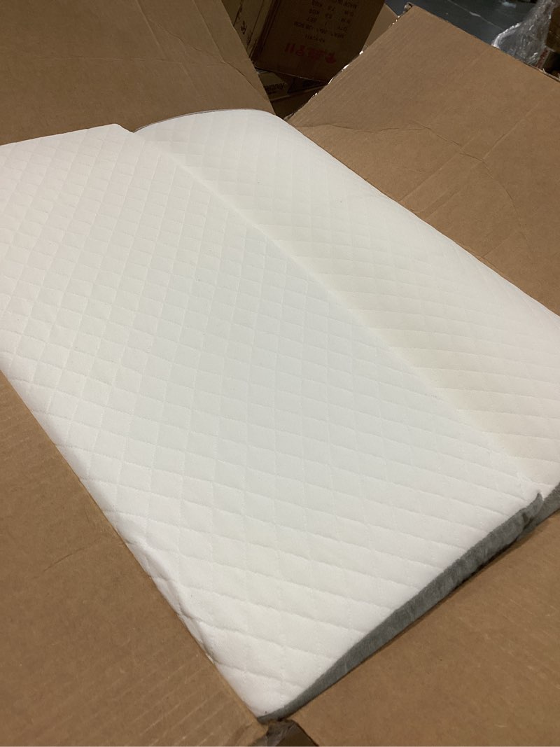 Condition photo showing As Is for yojoker 4pcs orthopedic bed wedge pillow set for sleeping, post surgery foam pillow for body, back and leg pain relief, triangle adjustable support pillow - acid reflux, anti snoring & gerd sleeping white 4pcs