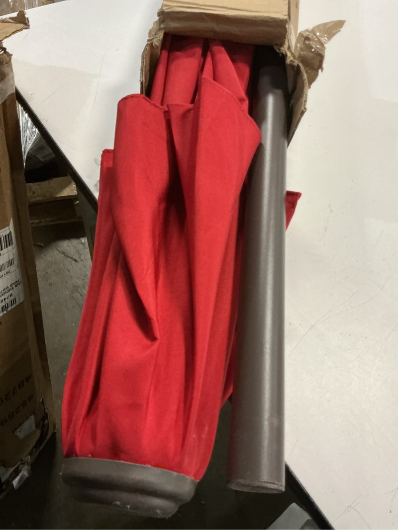 Condition photo showing Good Condition for blissun 9' outdoor patio umbrella, outdoor table umbrella, yard umbrella, market umbrella with 8 sturdy ribs, push button tilt and crank red