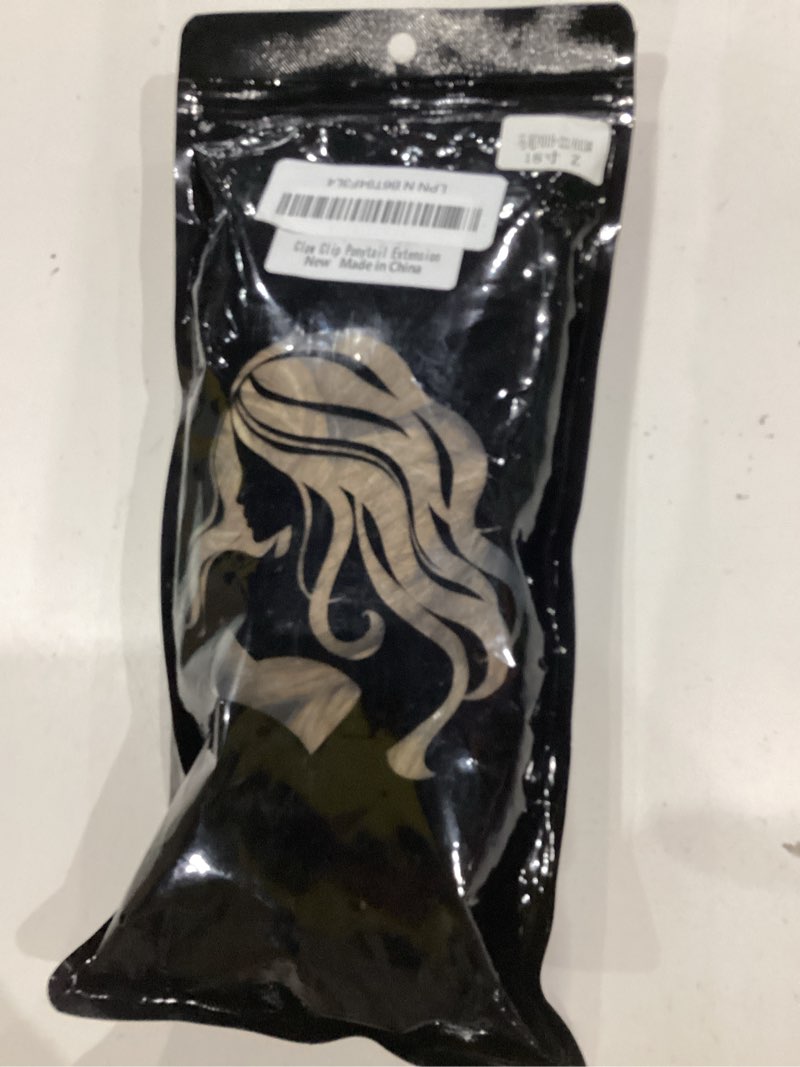 Condition photo showing Good Condition for nayoo claw clip ponytail extension blonde 18" long wavy ponytail clip in hair extensions for women curly natural layered pony tails (medium blonde with blonde highlights)