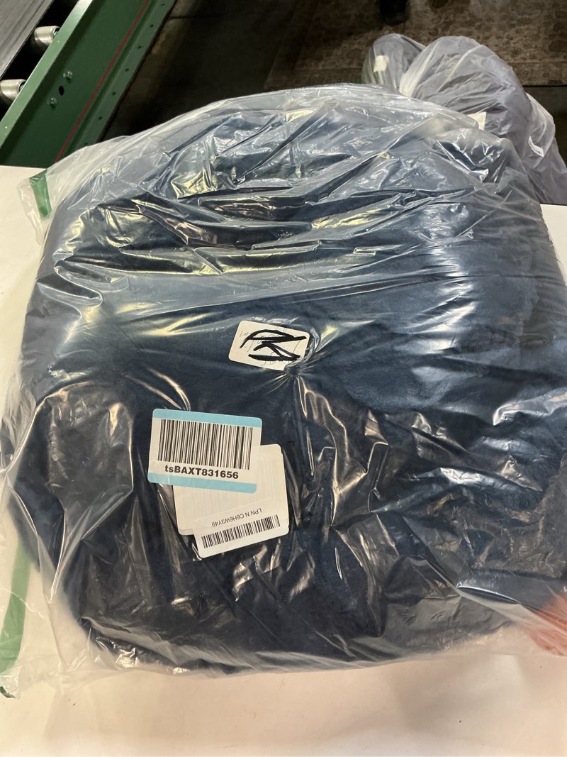 Condition photo showing Good Condition for best friends by sheri the original calming donut dog bed for small dogs up to 25 lbs, lux faux fur, navy blue, 23" x 23" navy lux small