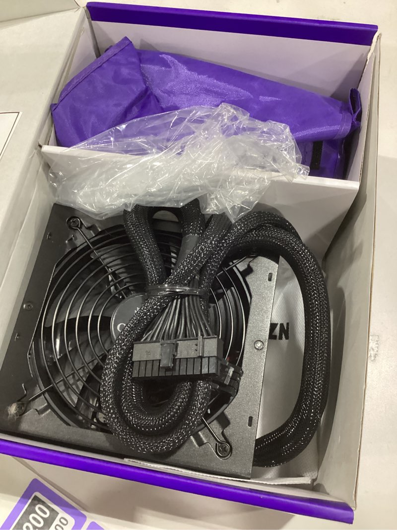 Condition photo showing As Is for NZXT C1000 Gold Core - 1000W ATX 3.1 Power Supply - 80 Plus Gold - Cybenetics Platinum - Fully Modular - PCIe 5.1 600W 12V-2x6 - Zero RPM Fan - 105°C Capacitors - Black Black 1000W Gold Core Core ATX 3.1