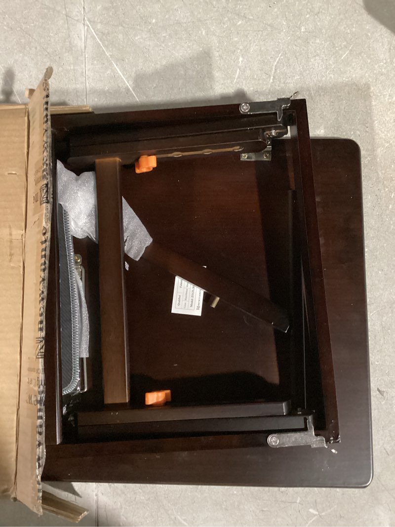 Condition photo showing Good Condition for Nnewvante Drawing Table Foldable Drafting Desk with Adjustable Height & Angle Bamboo Drawing Board Easel with Tablet and Phone Slots for Painting, Drafting, Writing, Reading Black Walnut