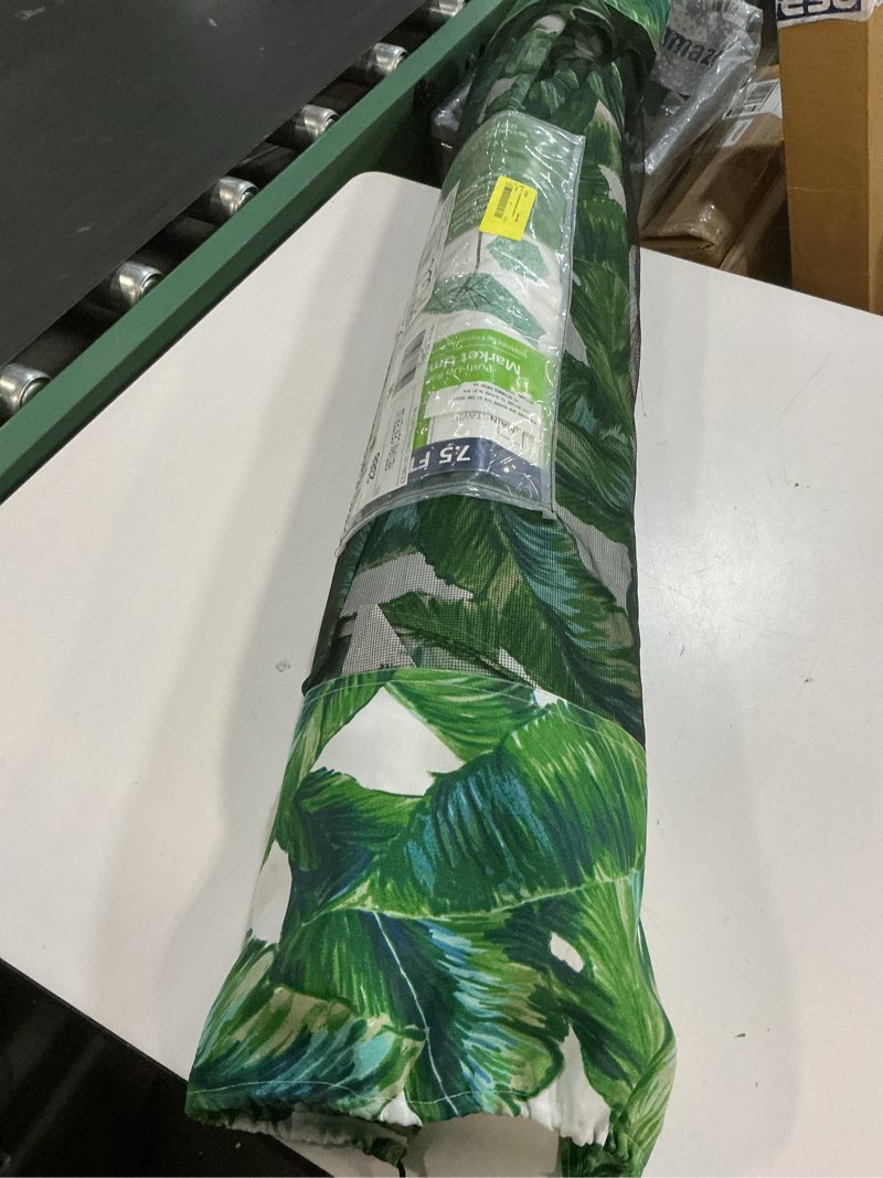 Condition photo showing As Is for mainstays 7.5 foot push-up round market umbrella palm
