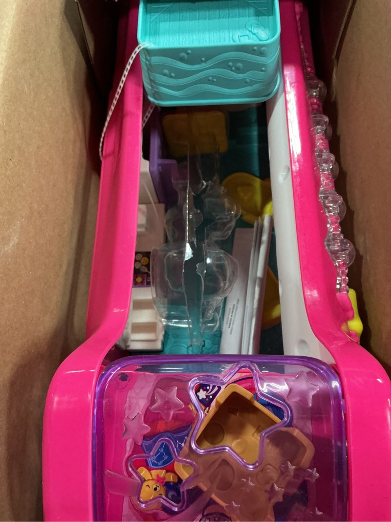 Condition photo showing As Is for Fisher-Price Little People Toddler Toy Barbie Dreamcamper RV Playset with Music Lights & Figures for Pretend Play Kids Ages 18+ Months