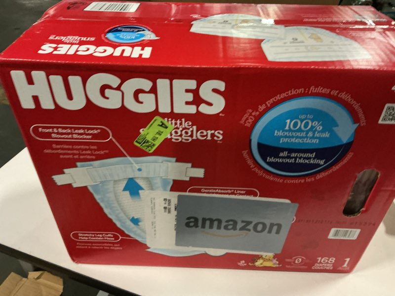 Condition photo showing New/Like New for Huggies Little Snugglers Disposable Diapers - Size 1 - 168ct