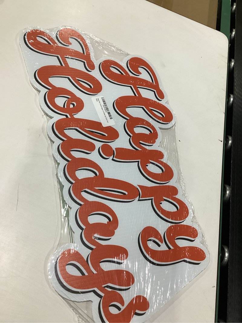 Condition photo showing Good Condition for rogue river tactical happy holidays christmas classic yard sign for home decor and lawn decoration with stakes happy holidays merry christmas xmas holiday sign santa claus