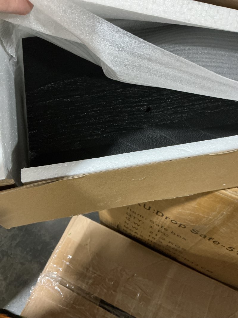 Condition photo showing Good Condition for Axeman Floating Shelves, 2 Pack 8 Inch Deep Modern Solid Wood Wall Shelves for Storage, Wall Mounted Display Shelving with Invisible Heavy-Duty Metal Bracket, 24" W x 8" D x 1.6" H, Distressed Black Distressed Black 24" W, 2-Pack