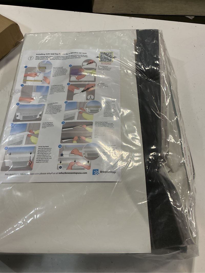 Condition photo showing Good Condition for breeze stop surround insulation side panels white for window ac unit indoor air conditioner cover for winter and summer white fits up to 36" wide window