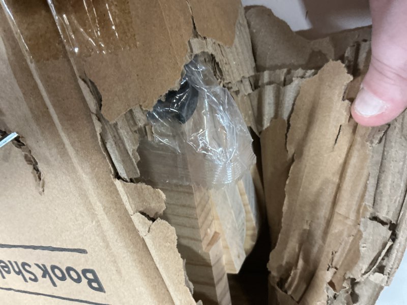 Condition photo showing As Is for SpaceAid 3-Tier Scalloped Bookshelf, Montessori Bookcase for Toddlers, Wooden Book Shelf Organizer Display Furniture for Kids Rooms, Playroom, Nursery and Classroom, Natural