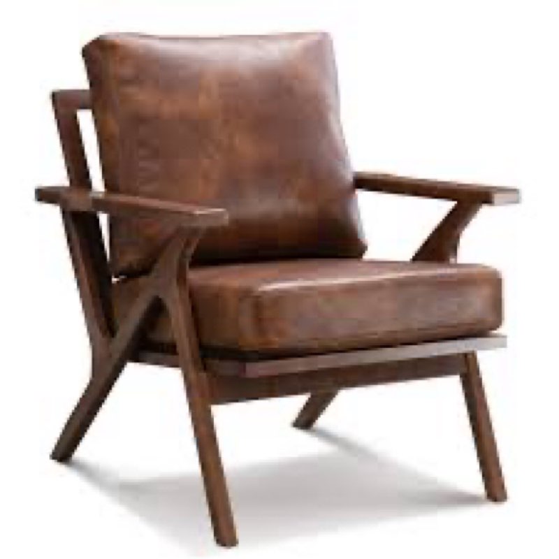 Salma 33" Wide Solid Wood Frame Upholstered Mid Century Modern Retro Accent Chair