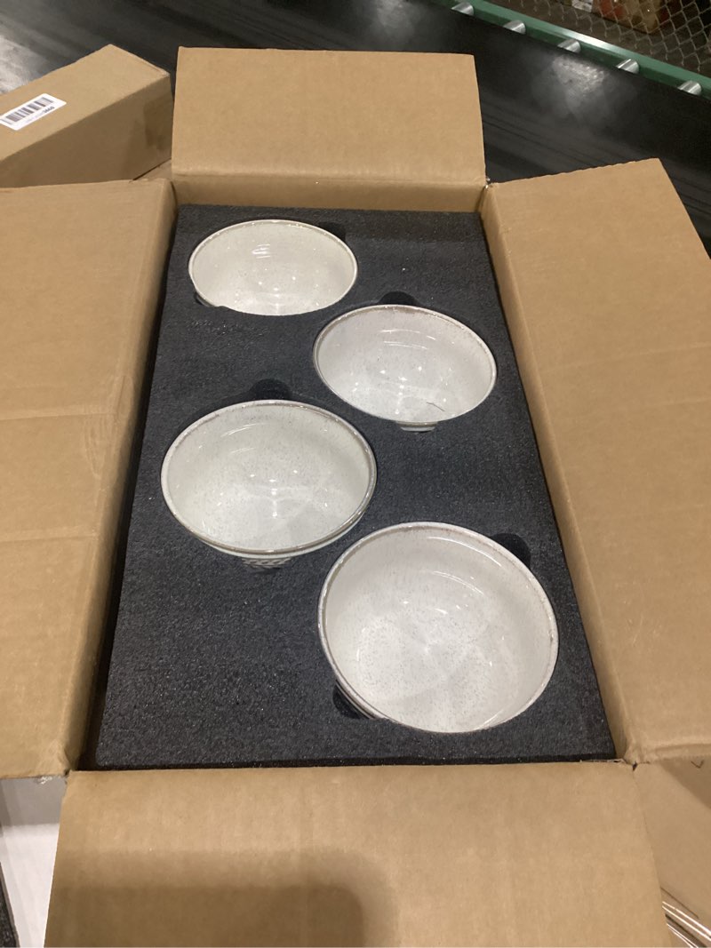 Condition photo showing Good Condition for le tauci dinnerware sets for 4, 12 piece ceramic dish set with plates and bowls | oven/dishwasher/microwave safe | ideal for housewarming | reactive beige (10" plate+8" dish+27oz bowl) 12 reactive beige