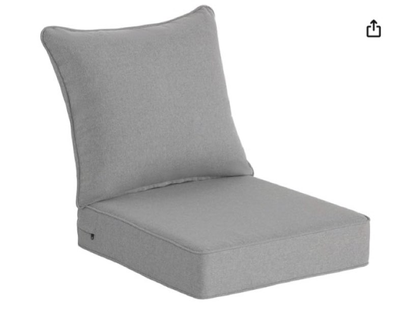 garden lucky 23.5x27 inch outdoor/indoor deep seat patio cushions set o deep seat bottom resilient foam filling water repellent stain-resistant uv resistant weather resistant stone grey