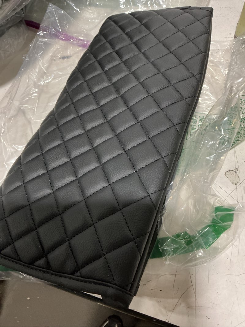 Condition photo showing Good Condition for center console armrest cover for 2009-2018 dodge ram 1500 2500 3500 | pu leather middle console lid protector arm rest cushion anti-scratch thick pad black, waterproof, bucket seat only 2009-2018 dodge ram 1500 black cushion