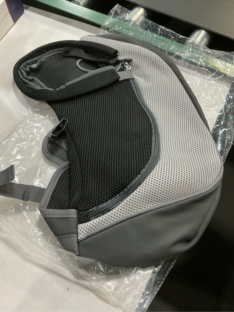 Condition photo showing Good Condition for yudodo pet sling carrier for small dogs & cats – hands-free puppy carrier with safety hook, large zipper pocket, soft breathable mesh, adjustable strap & reflective strip (black 1.0 s) black 1.0 basic (zipper pocket) small (2-4.5lbs)