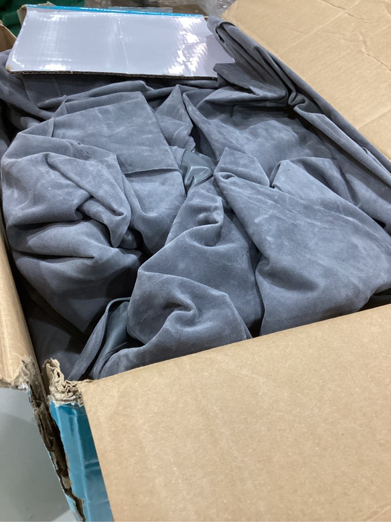 Condition photo showing As Is for Intex Inflatable Pull-Out Sofa: Velvety Surface, 2-in-1 Valve, Cupholder, 46" x 88" x 26" - Blow-Up Couch and Folding Queen Size Air Mattress Bed