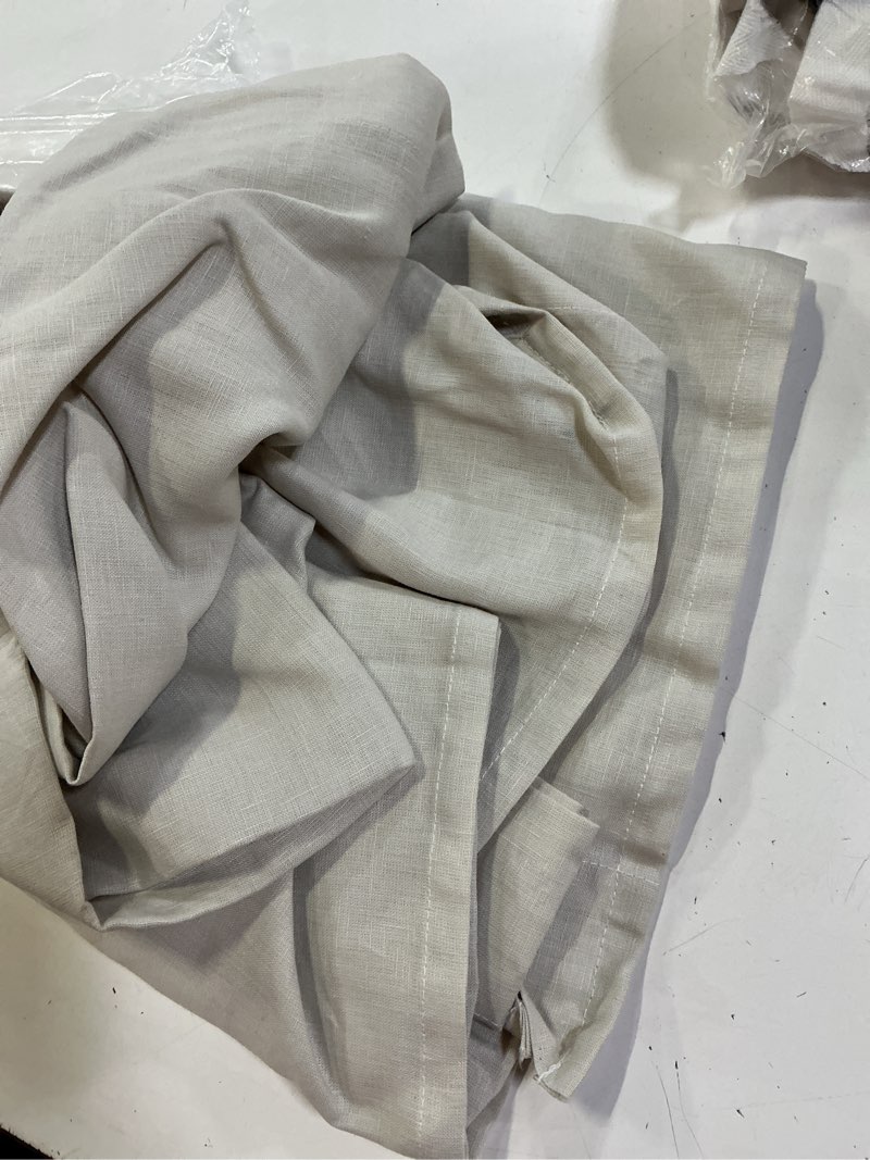 Condition photo showing Good Condition for european linen shower curtain, one size, beige