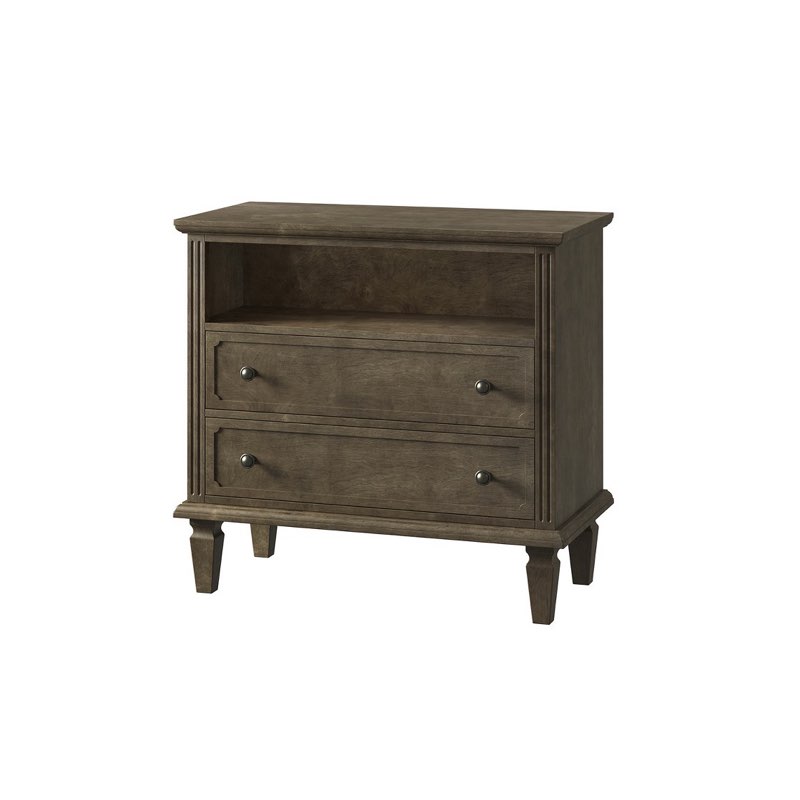 Davide 2 - Drawer Solid Wood Nightstand Transitional Nightstand