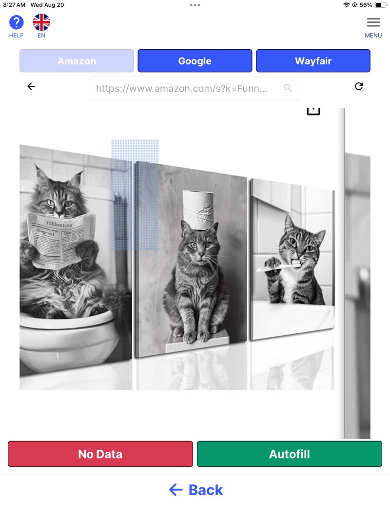 Funny Black Cat Bathroom Canvas Wall Art Set of 3 Cute Black Cat And Toilet Paper Wall Decor Picture