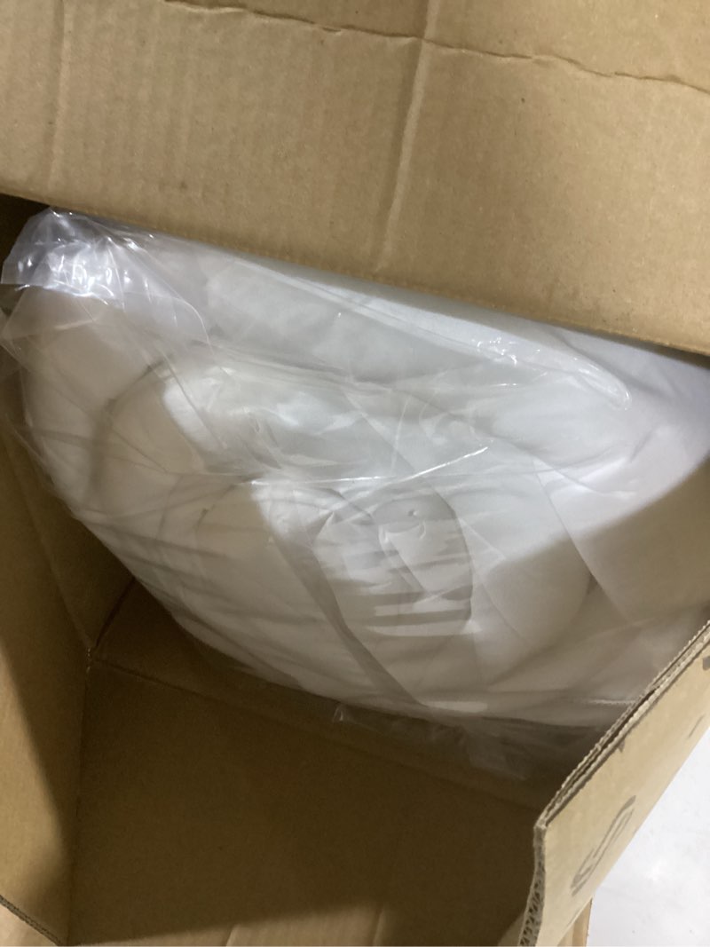Condition photo showing Good Condition for ultra soft coral fleece queen size mattress topper, no compression plush thick pillow top mattress pad with deep pocket, winter warm cozy bed topper cover for back pain relief white queen
