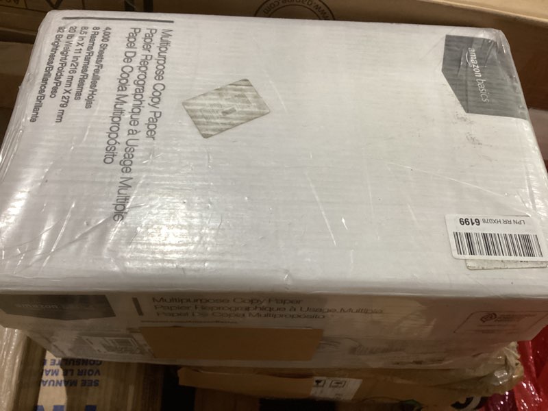Condition photo showing New/Like New for Amazon Basics Multipurpose Copy Printer Paper, 20 lb, 8.5 x 11 Inches, 8 Reams (4,000 Sheets), 92 Bright, White 8 Reams | 4000 Sheets Letter (8.5x11)