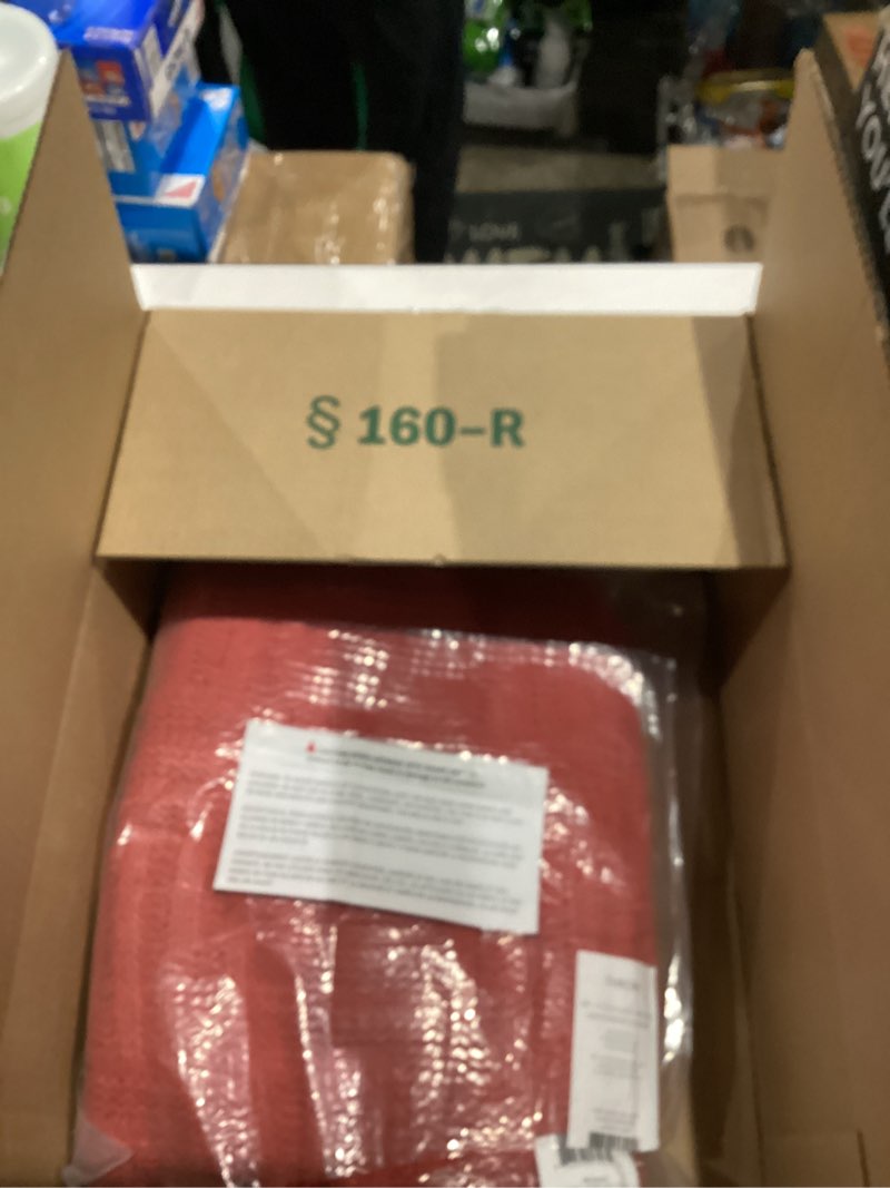 Condition photo showing As Is for Tommy Bahama - Throw Blanket, Super Soft Bedding, Ideal for Couch & Chair (Chain Basket Coral, 50 x 60) 50" X 60" Coral