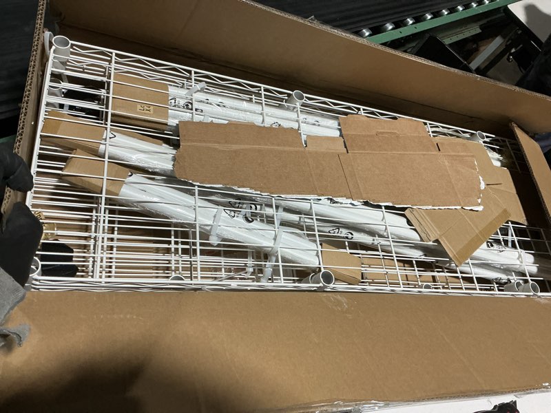 Condition photo showing Good Condition for H50C Extra Large Clothes Rack with Cover, Freestanding Portable Closet, Covered Clothing Racks for Hanging Clothes, Heavy Duty Garment Rack, Wardrobe Closet with White Cover Max Load 1350 Lbs White Rack with White Cover