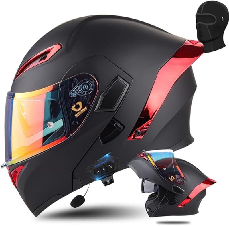 modular motorcycle helmet with bluetooth dot approved full face motorcycle helmets anti-fog dual vis