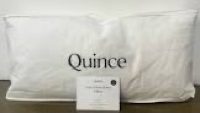 quince luxe goose down pillow king  medium/firm