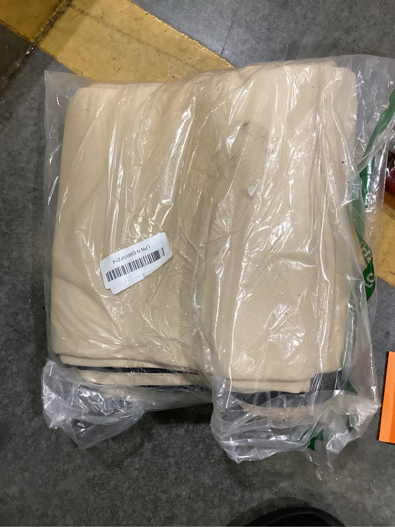 Condition photo showing New/Like New for nicetown blackout curtains 80 inches long, full light blocking drapes with black liner for nursery, thermal insulated draperies for hall, villa (biscotti beige 2 pieces, 42" wide each panel) biscotti beige 42"w x 80"l (pack of 2)