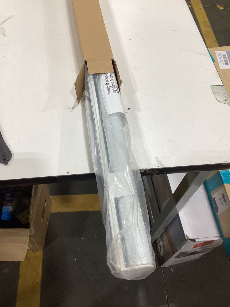 Condition photo showing Good Condition for LazBlinds No Tools No Drill Cordless Zebra Blinds for Windows, Dual Layer Light Control for Day and Night, Light Filtering Privacy Roller Blinds and Shades for Home, 31" W x 72" H, White White 31"W x 72"H