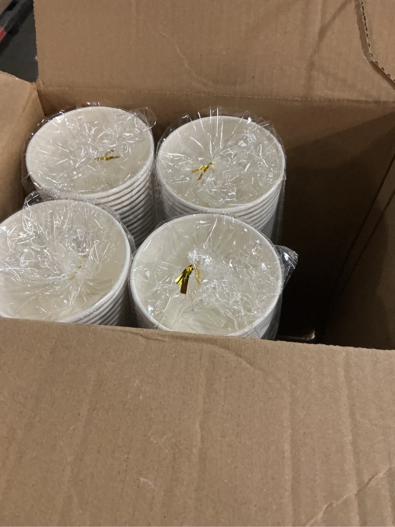 Condition photo showing As Is for 300 pack 12oz paper coffee cups, hot/cold beverage 12oz disposable coffee cups, retro design, leak-proof, hot or cold drink, cocoa, chocolate, coffee bar supplies 12oz-300(missing 2 sleeves)